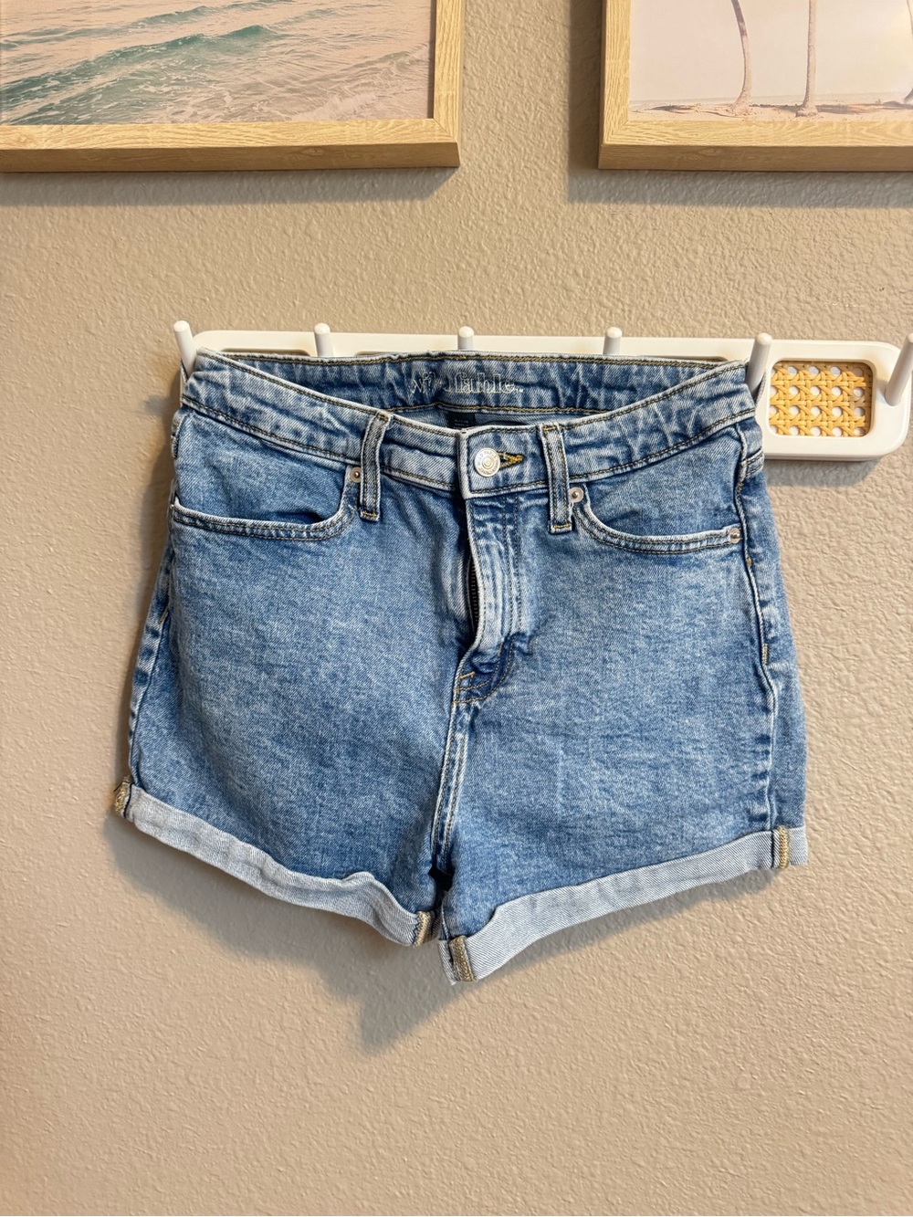 wild fable Light Wash Denim Rolled Cuff Jean Shorts